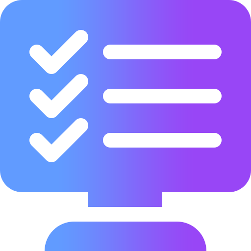 computer monitor with checklist