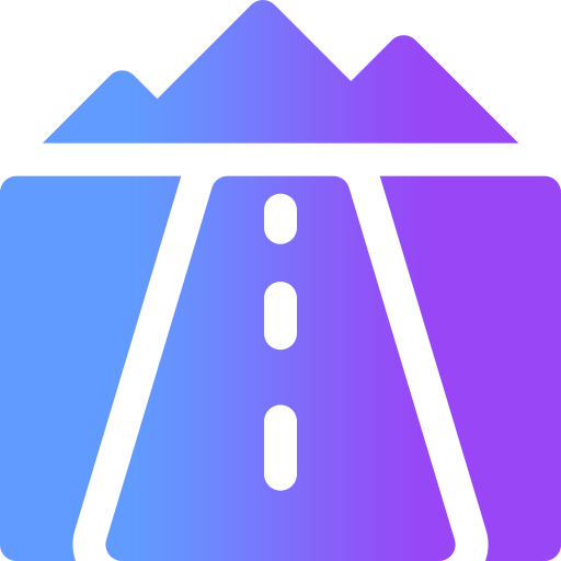 road with mountains in the distance