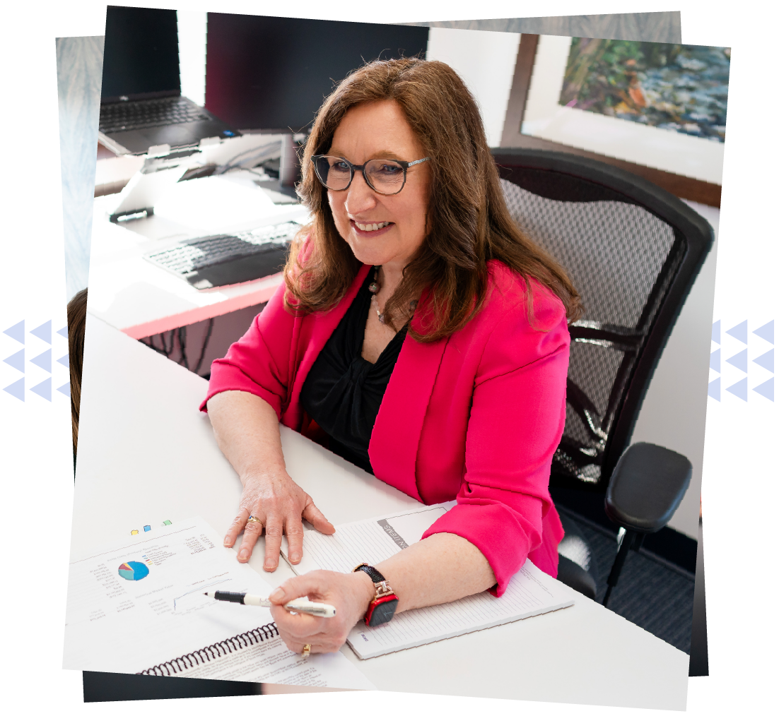 financial planner at work at her desk